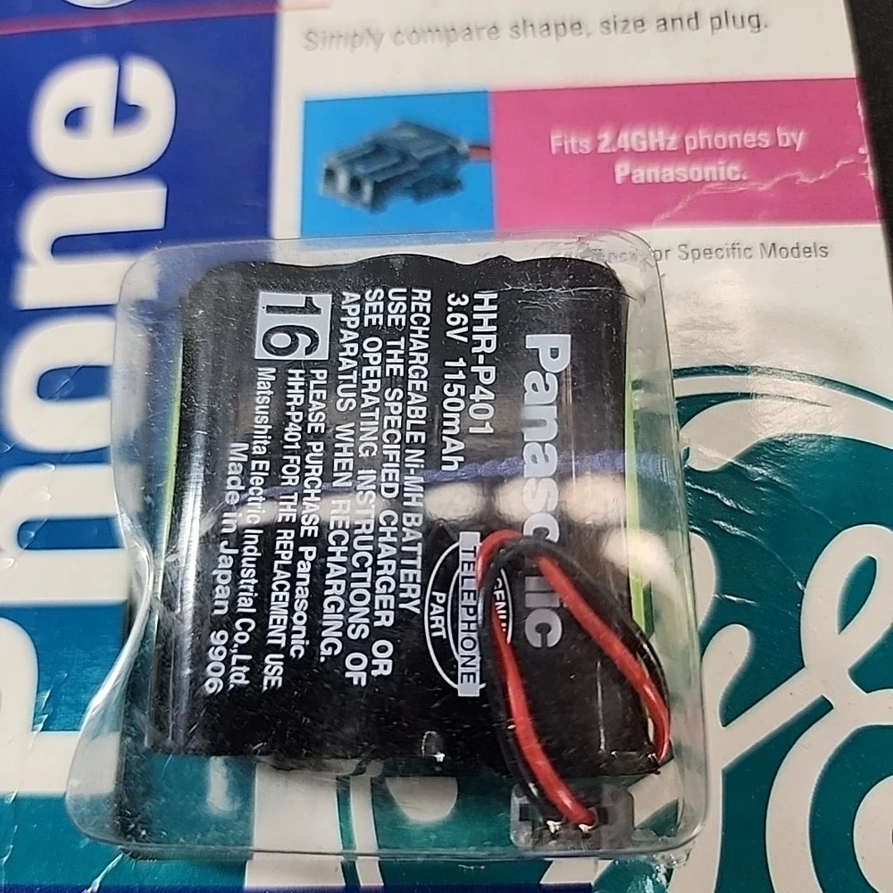 TL96505 GE Cordless Phone Battery 3.6V/1150mAh NiMH - For Panasonic 2.4Hz Phones